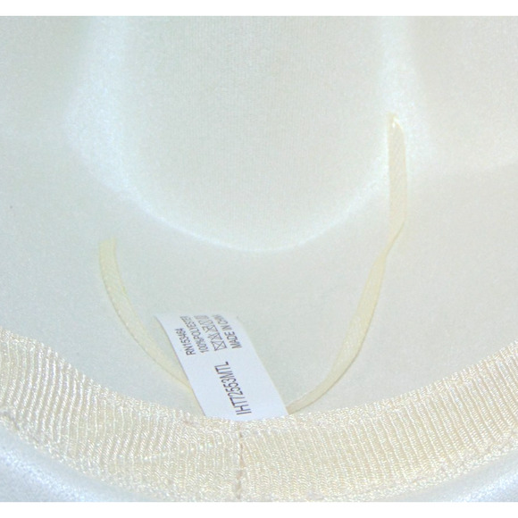 Illuma Womens Western Cowboy Hat Ivory White Silver Floral Embroidery OS NWT main image 4